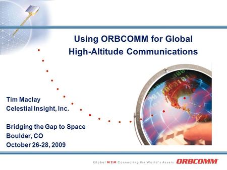 Using ORBCOMM for Global High-Altitude Communications