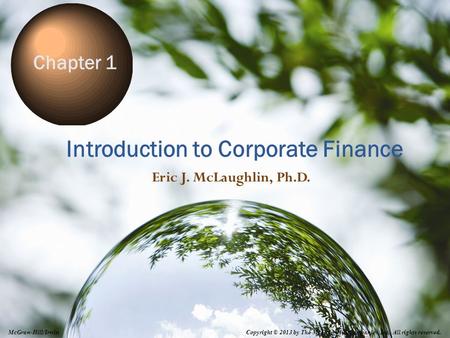 Introduction to Corporate Finance