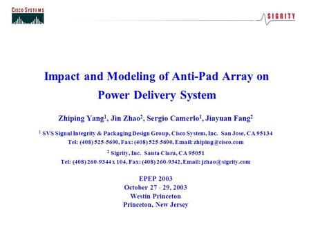 Impact and Modeling of Anti-Pad Array on Power Delivery System