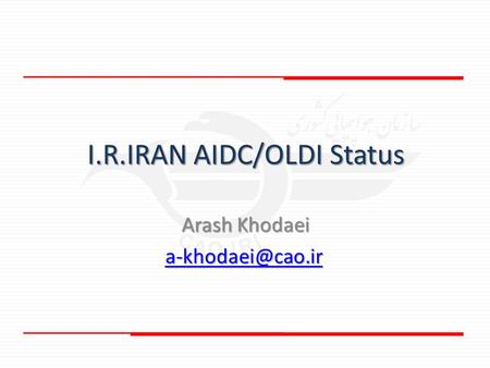 I.R.IRAN AIDC/OLDI Status