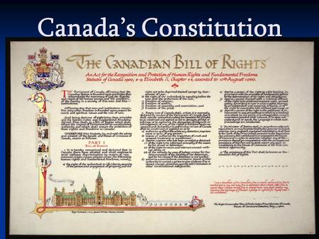 Canada’s Constitution. Background  Defines the political structure of the country  Outlines the relationship between government and the people.