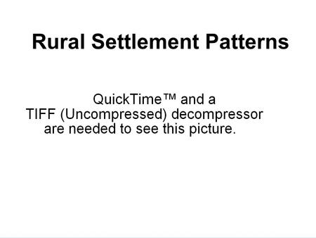 Rural Settlement Patterns