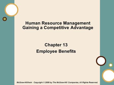 Human Resource Management Gaining a Competitive Advantage