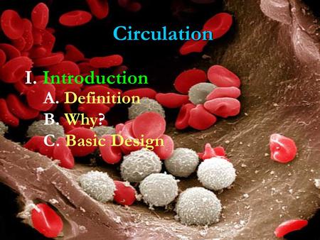 A. Definition B. Why? C. Basic Design Circulation I. Introduction.