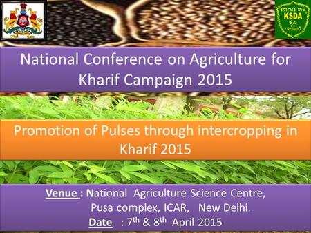 National Conference on Agriculture for Kharif Campaign 2015