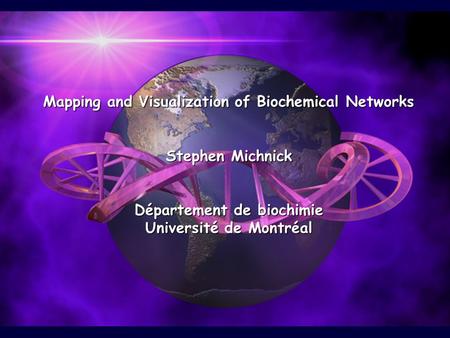 Mapping and Visualization of Biochemical Networks Stephen Michnick Département de biochimie Université de Montréal.