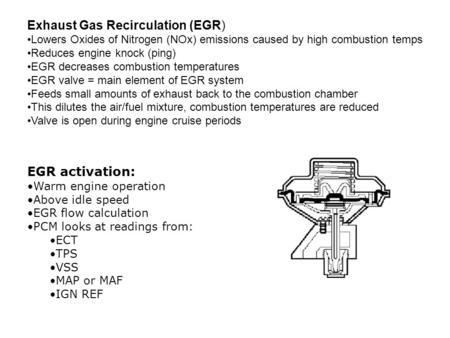 Exhaust Gas Recirculation (EGR)