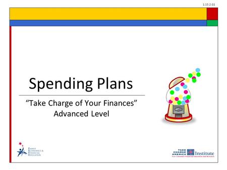 “Take Charge of Your Finances” Advanced Level