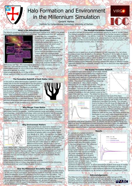 Why Environment Matters more massive halos. However, it is usually assumed in, for example, semianalytic modelling that the merger history of a dark matter.