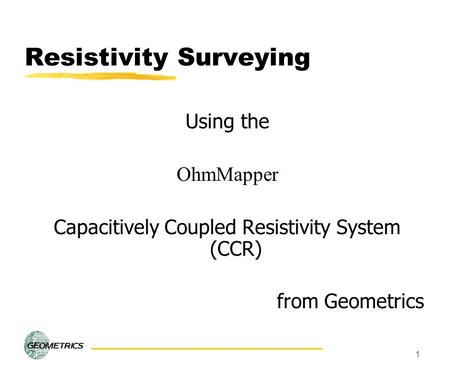 Resistivity Surveying