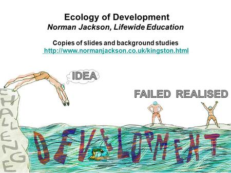 Ecology of Development Norman Jackson, Lifewide Education Copies of slides and background studies