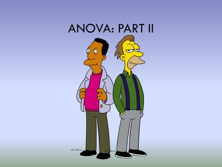 ANOVA: PART II. Last week  Introduced to a new test:  One-Way ANOVA  ANOVA’s are used to minimize family-wise error:  If the ANOVA is statistically.