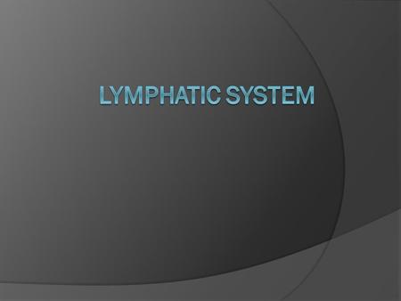 Lymphatic System.