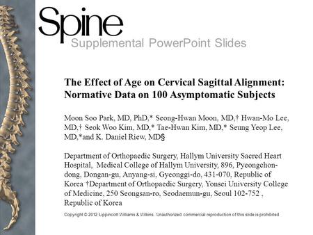 Copyright © 2012 Lippincott Williams & Wilkins. Unauthorized commercial reproduction of this slide is prohibited Supplemental PowerPoint Slides The Effect.