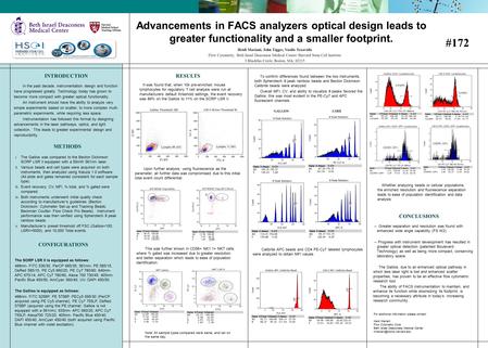 Advancements in FACS analyzers optical design leads to greater functionality and a smaller footprint. INTRODUCTION In the past decade, instrumentation.