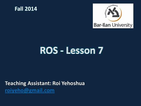 Teaching Assistant: Roi Yehoshua