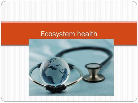 Ecosystem health. Acid Rain Acid Rain Distribution in the US.