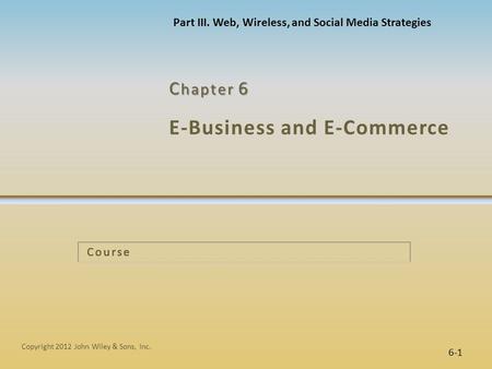 E-Business and E-Commerce