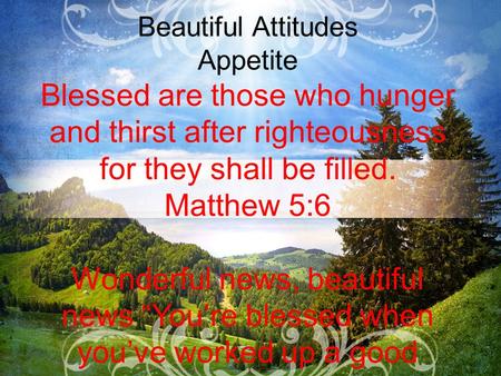 Beautiful Attitudes Appetite