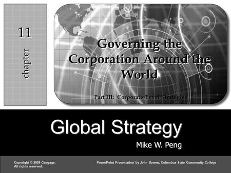 Governing the Corporation Around the World