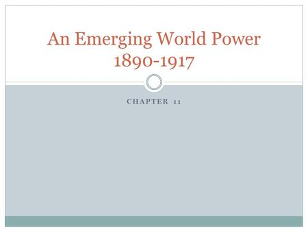 An Emerging World Power