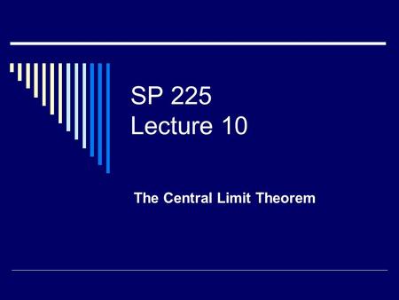 The Central Limit Theorem