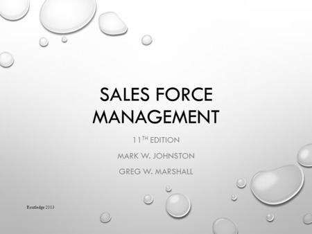 Sales Force Management