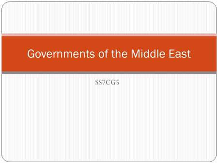 Governments of the Middle East