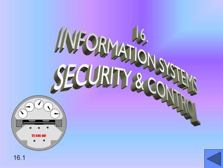 16.1 16.2 LEARNING OBJECTIVES DEMONSTRATE WHY INFO SYSTEMS ARE VULNERABLE TO DESTRUCTION, ERROR, ABUSE, QUALITY CONTROL PROBLEMSDEMONSTRATE WHY INFO.