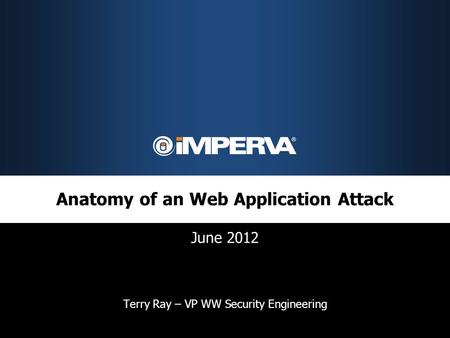 Anatomy of an Web Application Attack