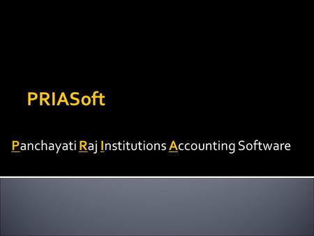 Panchayati Raj Institutions Accounting Software