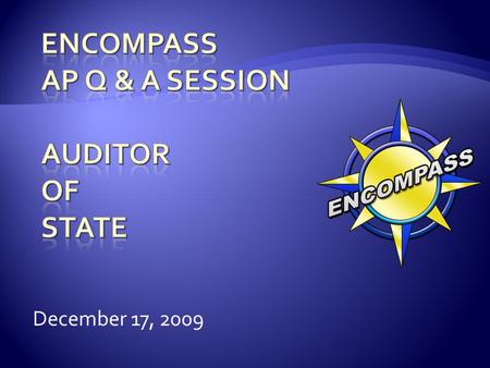 December 17, 2009.  AOS Accounts Payable Processes  Frequently Asked Questions  AOS Vendor Processes  Frequently Asked Questions  Questions 2.