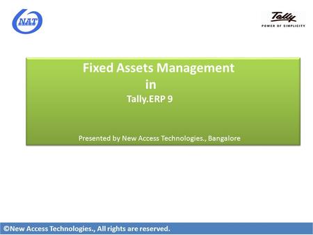 Fixed Assets Management in