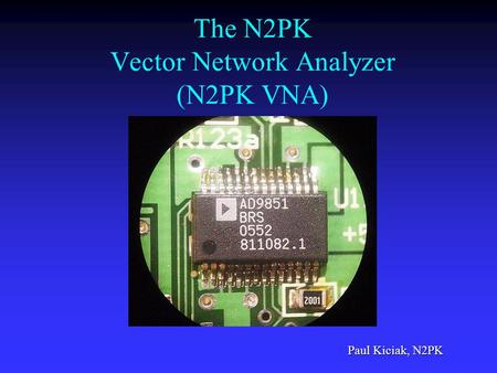 The N2PK Vector Network Analyzer (N2PK VNA)