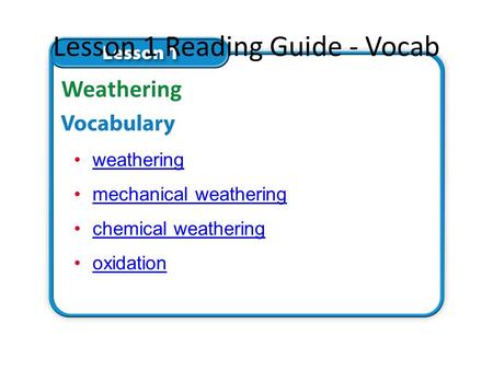 Lesson 1 Reading Guide - Vocab