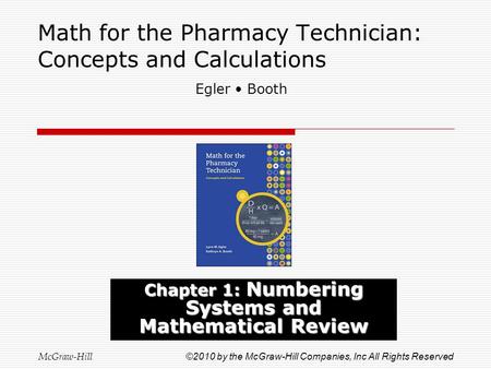 Math for the Pharmacy Technician: Concepts and Calculations