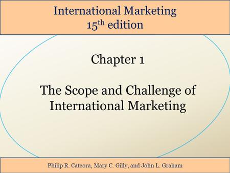 The Scope and Challenge of International Marketing