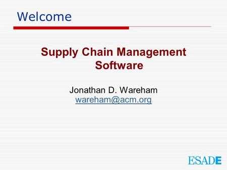 Supply Chain Management Software