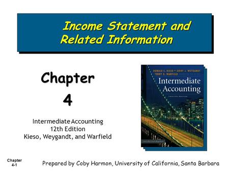 Income Statement and Related Information