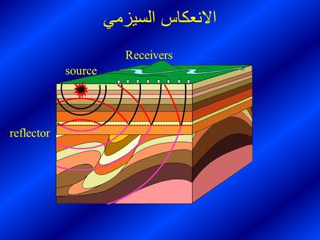 الانعكاس السيزمي Receivers source reflector.