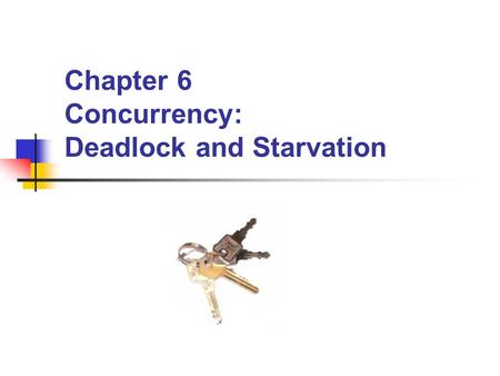 Chapter 6 Concurrency: Deadlock and Starvation