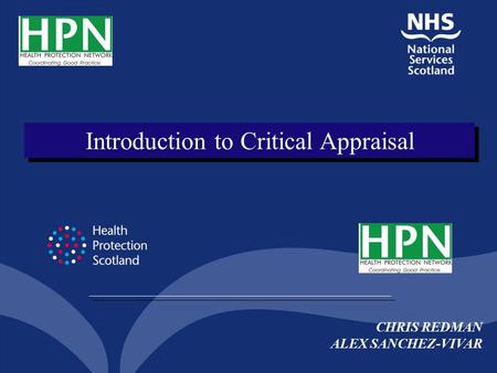 Introduction to Critical Appraisal