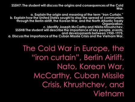  The United States and the Soviet Union were very different.  As a capitalist democracy the US allowed citizens and businesses to won private property,