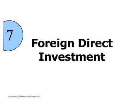 Foreign Direct Investment