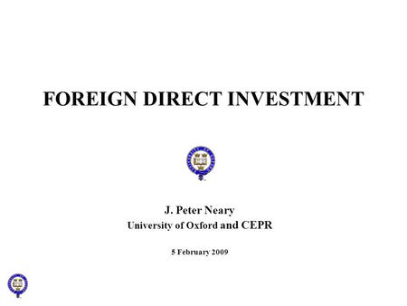 FOREIGN DIRECT INVESTMENT