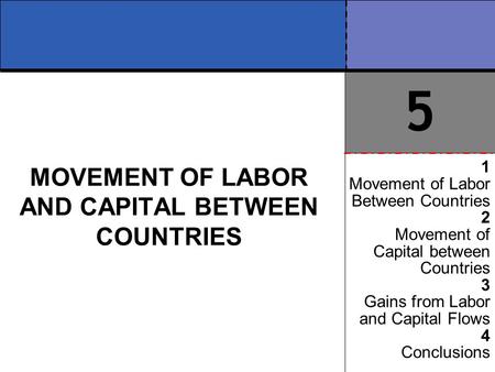 MOVEMENT OF LABOR AND CAPITAL BETWEEN COUNTRIES