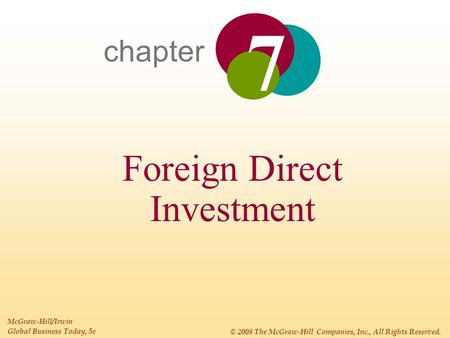 Foreign Direct Investment