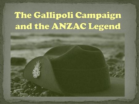 The Gallipoli campaign and the Anzac legend which emerged from it have had a significant impact on ideas about Australia's national identity.  Although.