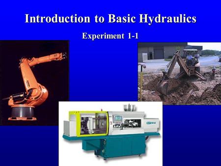 Introduction to Basic Hydraulics