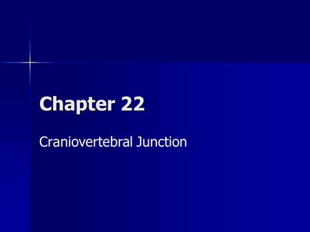 Craniovertebral Junction